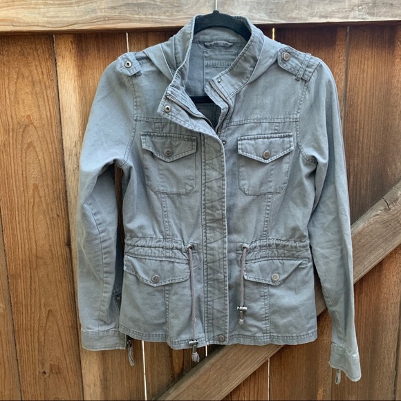 Aeropostale Light Gray Utility Jacket 